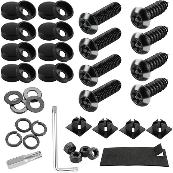 LivTee Anti Theft License Plate Screw Kit
