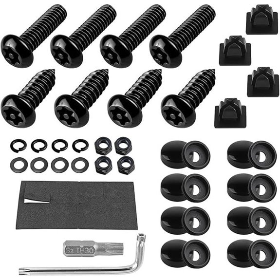 YALOK Anti Theft License Plate Screws Kit