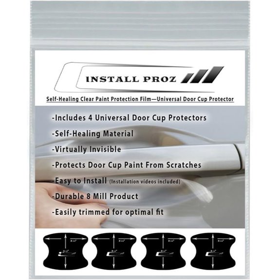 Self-Healing Clear Paint Protection Film (4 Door Cup Protectors)