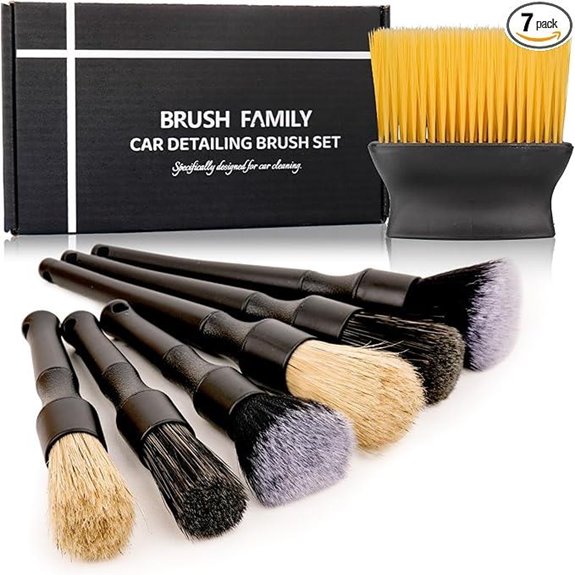 7PCS Car Detailing Brush Set for Interior & Exterior