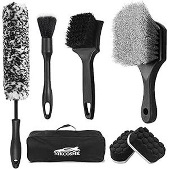 7-Piece Car Wheel Brush Kit for Tire and Rim Cleaning
