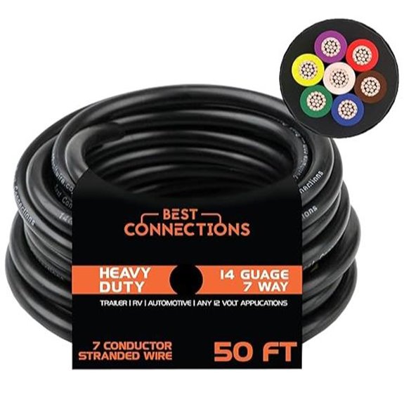 7-Way Trailer Wiring Extension Cable (50 Feet)