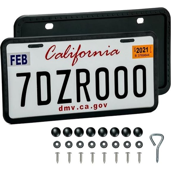 Silicone License Plate Frames (2 Pack)