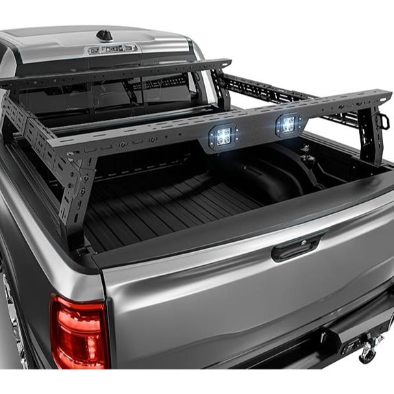 Overland Truck Bed Racks with LED Lights for Silverado