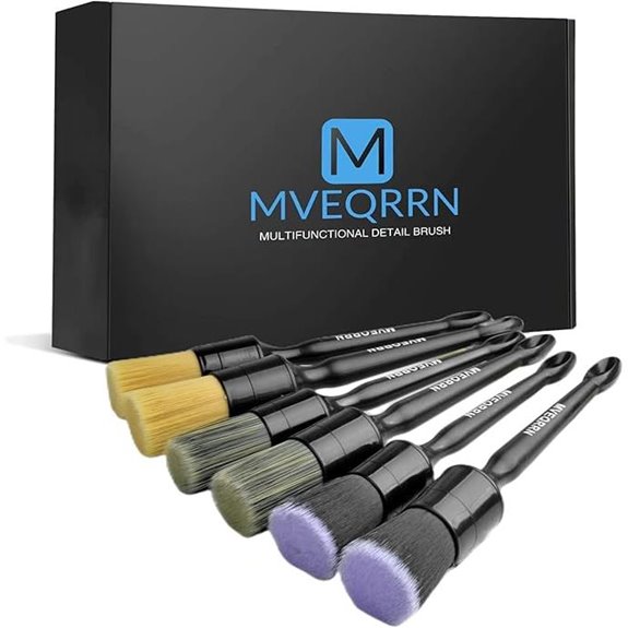 6pcs Car Detailing Brush Set with No-Scratch Brushes