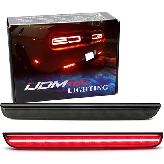 iJDMTOY Smoked LED Rear Bumper Reflector Kit