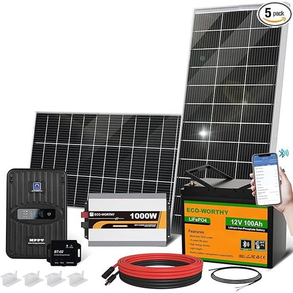 ECO-WORTHY 1.6KWH Solar Panel Kit with Battery