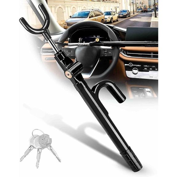Tevlaphee Car Steering Wheel Lock with 3 Keys