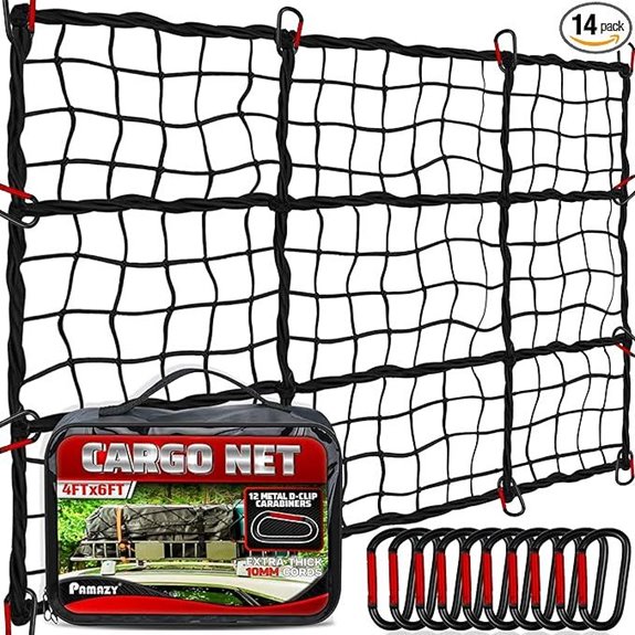 Heavy Duty Cargo Net with Steel Carabiners