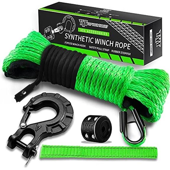 TYT Synthetic Winch Rope Kit (1/4'' x 50')