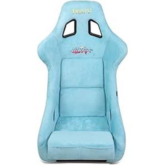 NRG Fixed Back Racing Seat with Mount in Teal