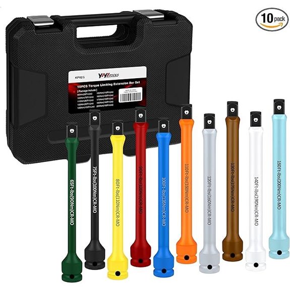 YIYITOOLS 10-Piece Torque Limiting Extension Set