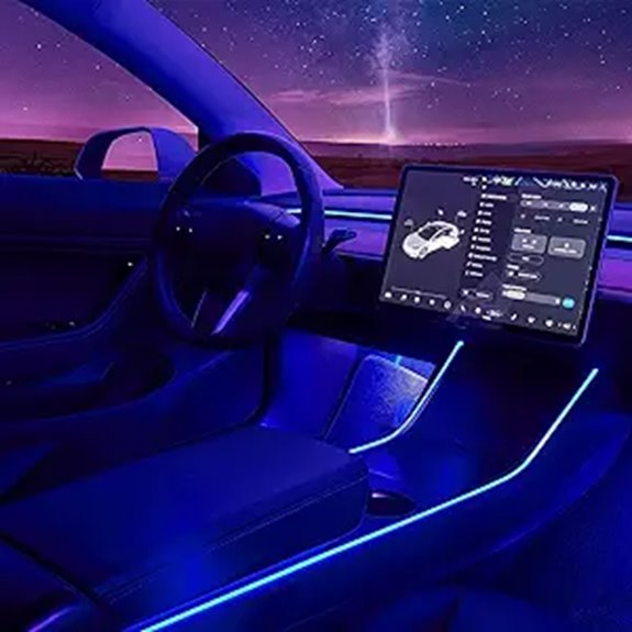 Nestour Tesla Interior Neon LED Lights with Organizer