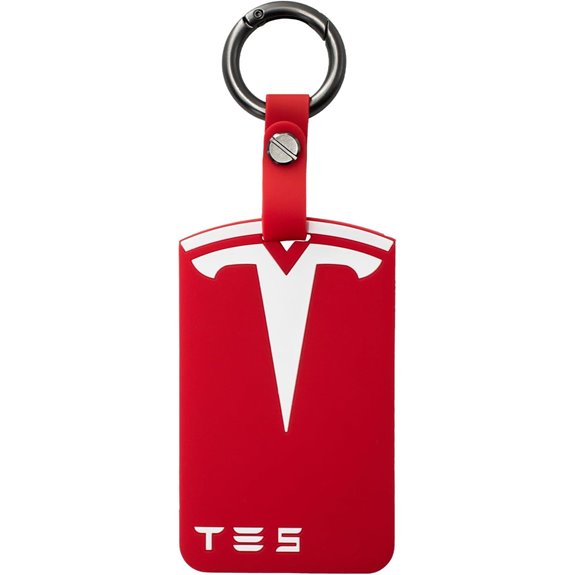 FyndAna Silicone Tesla Key Card Holder with Key Chain
