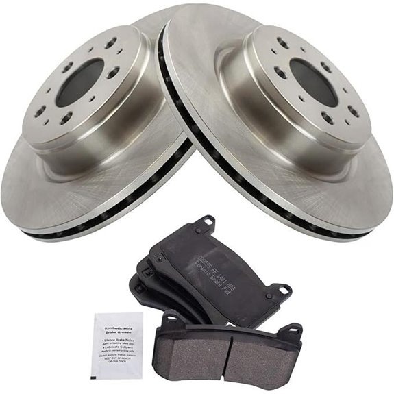 TRQ Front Brake Pad and Rotor Set Ceramic Compatible with 2018-2022 Tesla 3