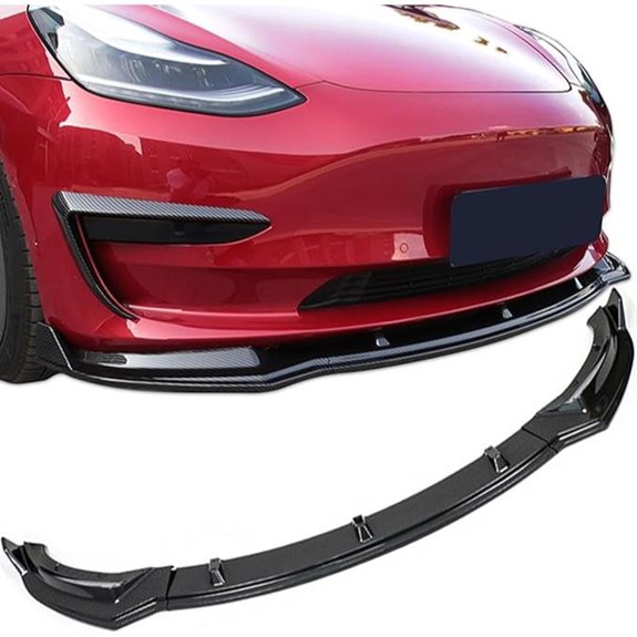 Tesla Model 3 Front Bumper Lip Spoiler Kit
