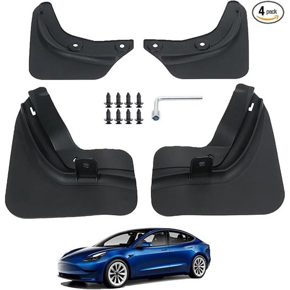 Tesla Model 3 2023 Mud Flaps Splash Guards No Drilling