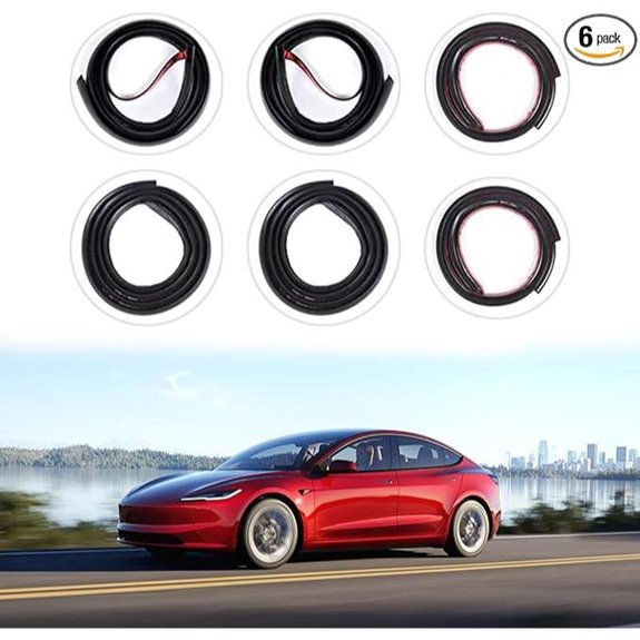 6 Pack Soundproof Sealing Strips for Tesla Model 3