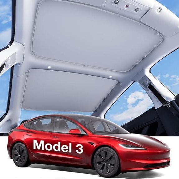 Wigoo Tesla Model 3 Sunshade Roof with Coatings