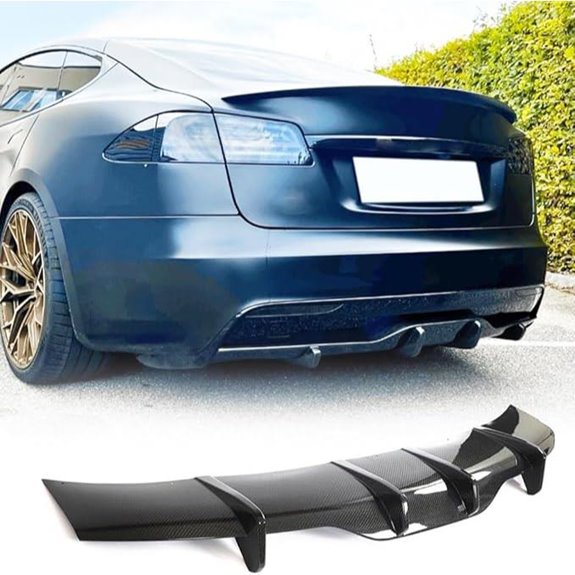 MCARCAR Real Carbon Fiber Rear Diffuser for Tesla Model S