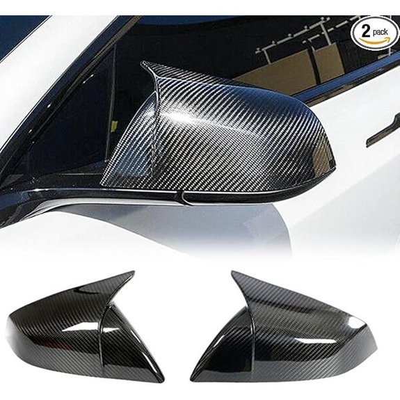 MCARCAR Dry Carbon Mirror Cover Caps for Tesla Model S