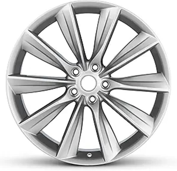 Tesla Model S 21-Inch Silver Alloy Wheel (2012-2017)