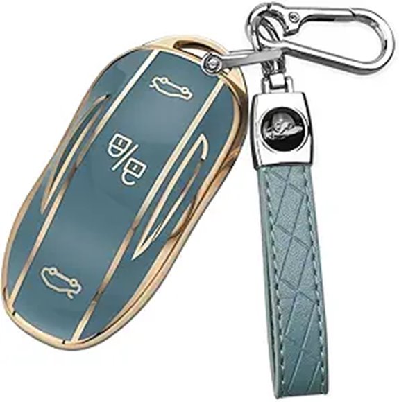 QBUC Tesla Model X Key Fob Cover with Keychain