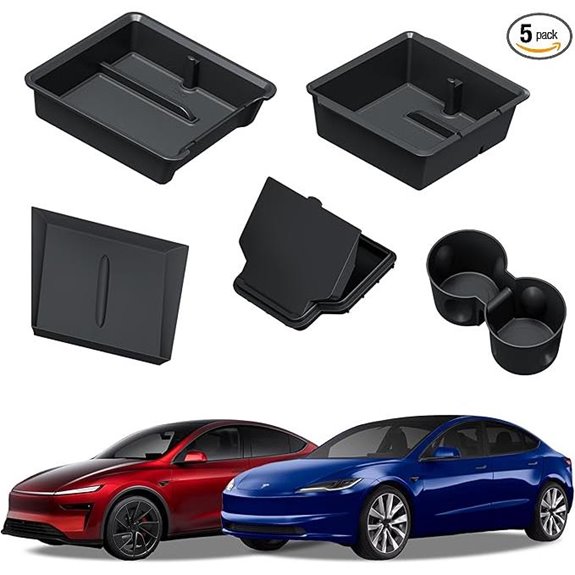 Carwiner 5PCS Tesla Model Y & 3 Console Organizer