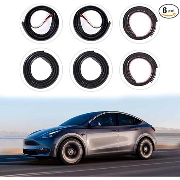 6 Pack Soundproof Seal Strips for Tesla Model Y