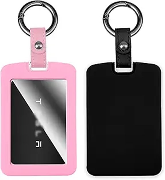 Tesla Silicone Key Card Holder (2-Pack) Black-Pink