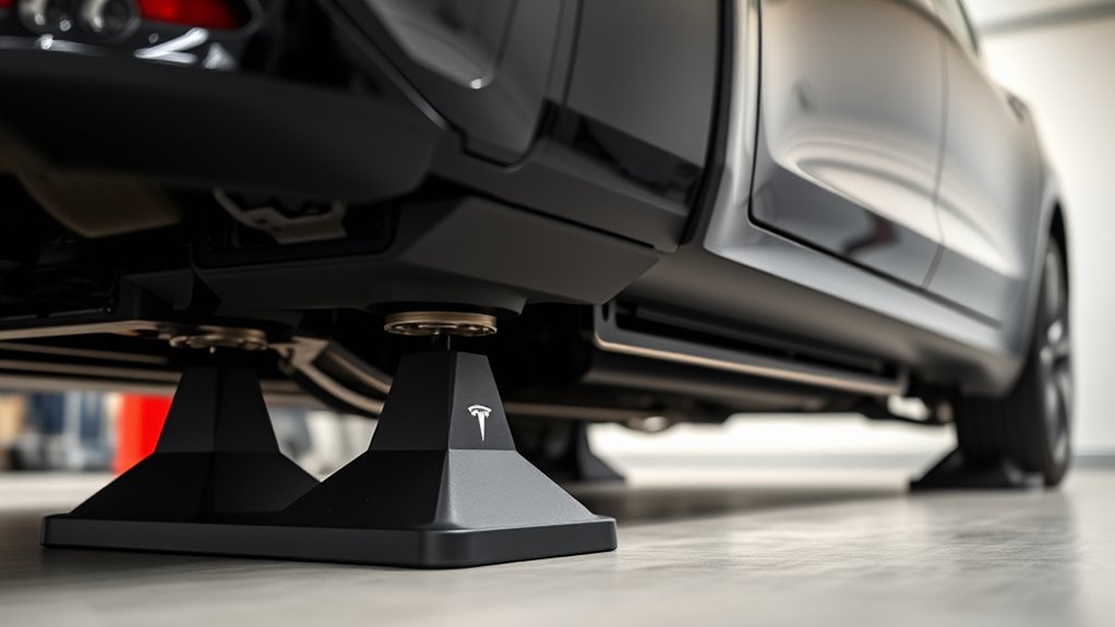 tesla vehicle lifting safety