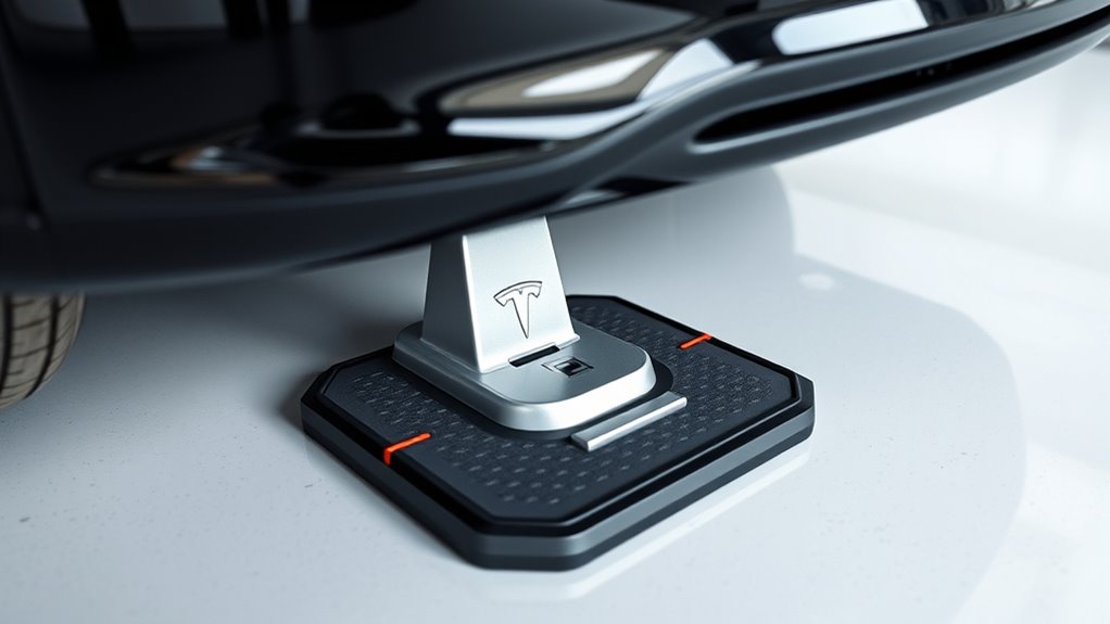 tesla vehicle lifting safety