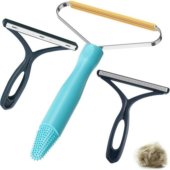 Pet Hair Removal Tool 3-Pack for Carpet & Furniture
