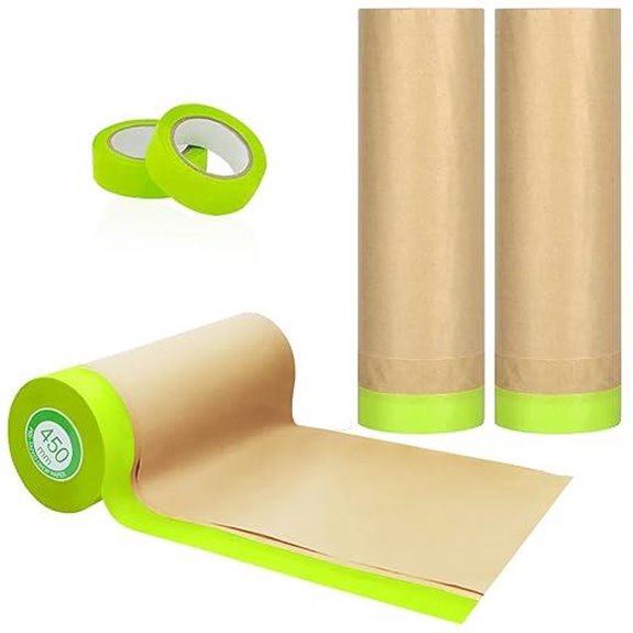 3 Pack Paint Masking Tape and Drape Set