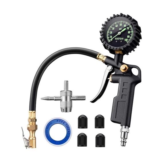 AstroAI Tire Pressure Gauge with Inflator and Accessories