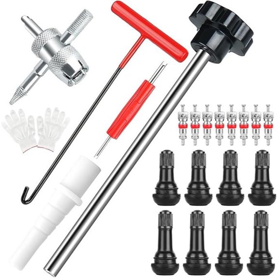 22Pcs Tire Valve Tool Kit for Cars ATVs Trucks