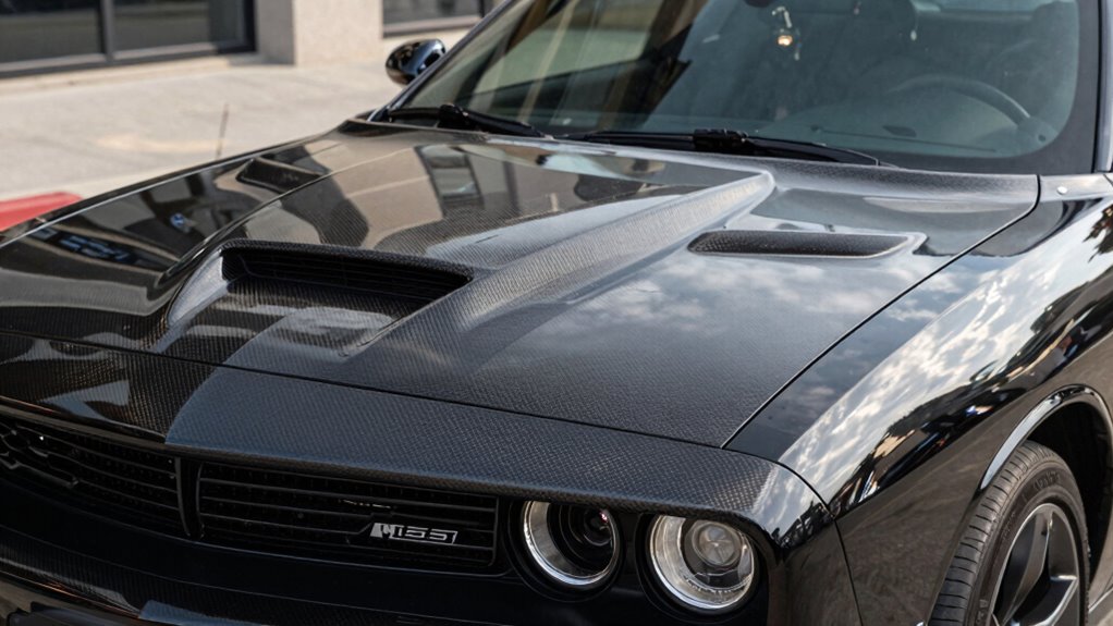 top dodge challenger carbon hoods
