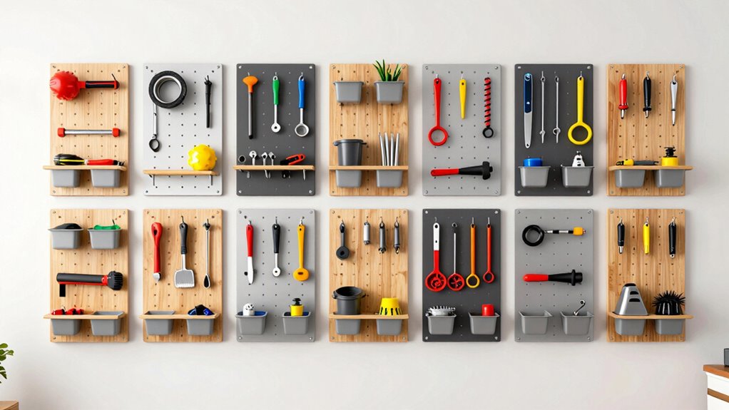 top garage pegboard organizers