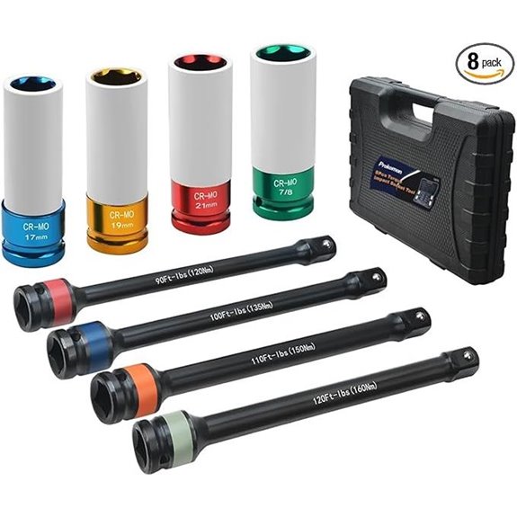 Prokomon 8-Piece Torque Limiting Extension & Socket Set