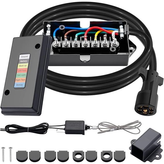 CheeMuii 7-Way Trailer Wiring Kit with Switch