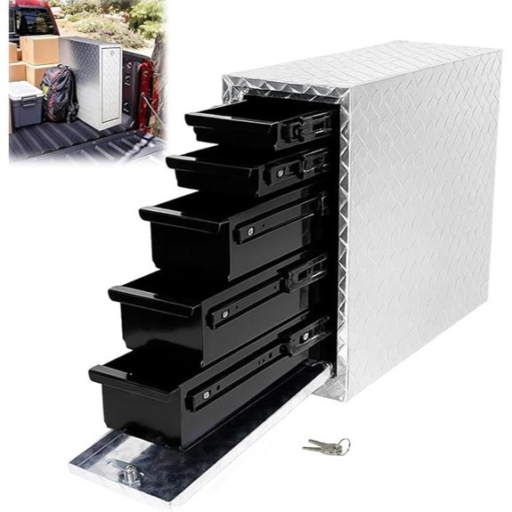 Truck Bed Tool Box with 5-Drawer Slides
