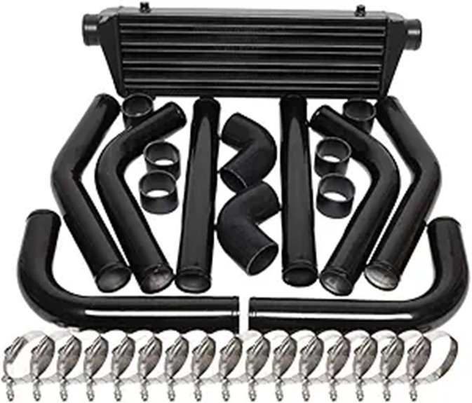 SUNROAD Turbo Intercooler Kit with Hoses and Clamps