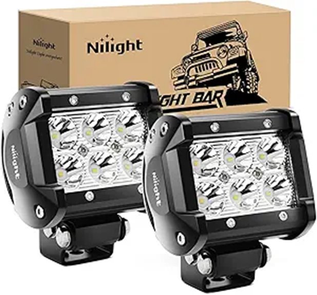 Nilight 2-Pack 18W Off-Road LED Spot Lights