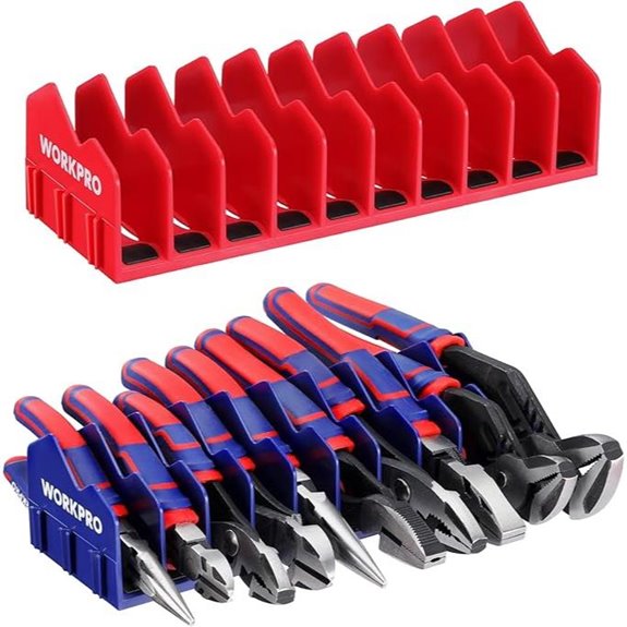 WORKPRO 2-Pack Pliers Organizer Rack with Rubber Base