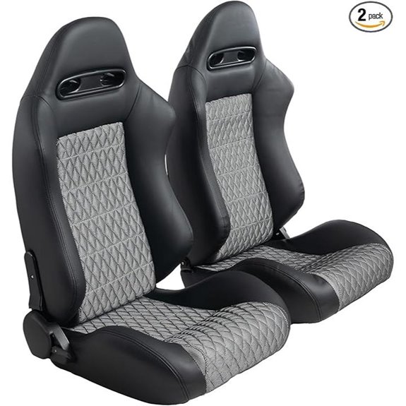 2 Pack Racing Seats with Adjustable Sliders