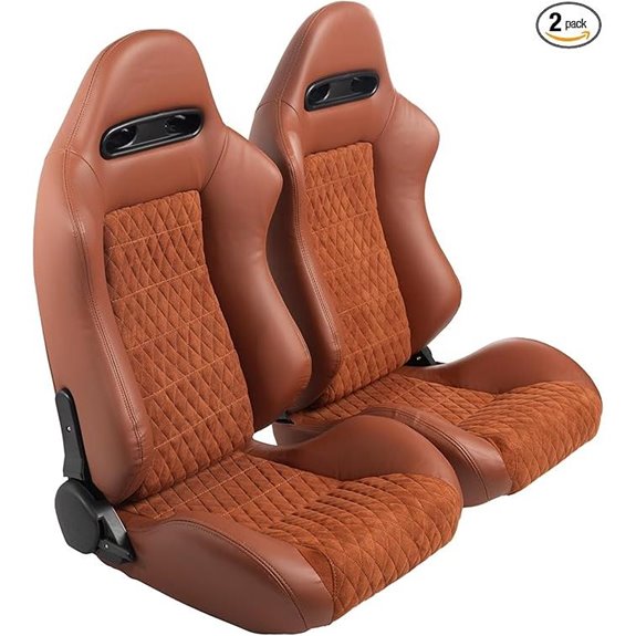 2 Pack Racing Seats with Adjustable Sliders