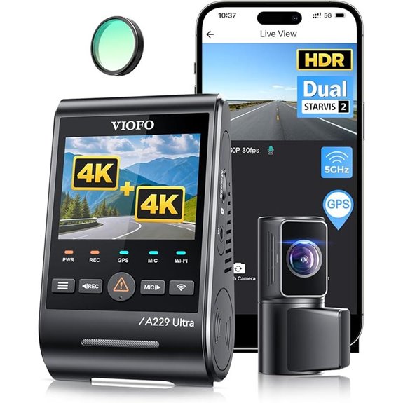 VIOFO A229 Ultra 2CH 4K Dash Cam with GPS