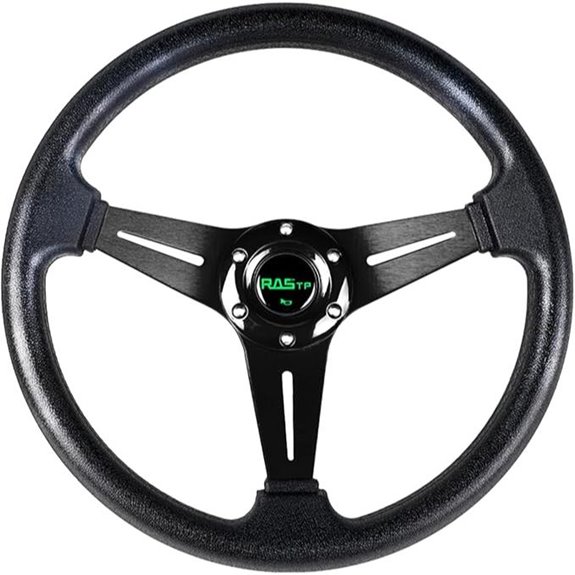 RASTP Universal 13.8” Racing Steering Wheel with Horn