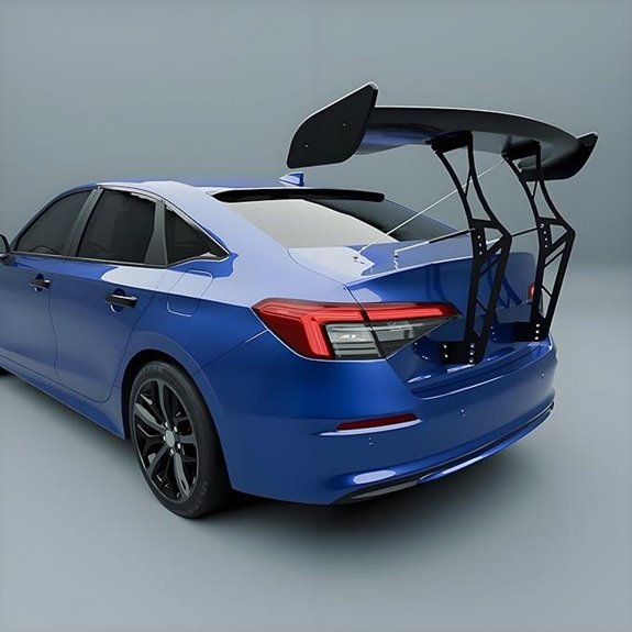 Universal 55-Inch GT Racing Spoiler with Support Brackets