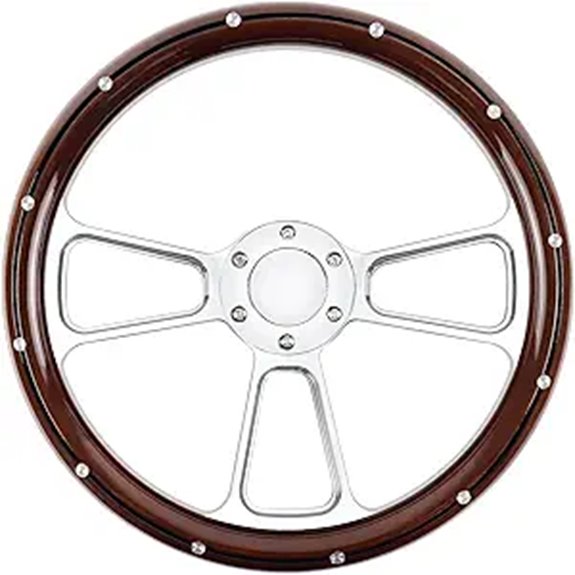 Universal 14-Inch Aluminum Racing Steering Wheel